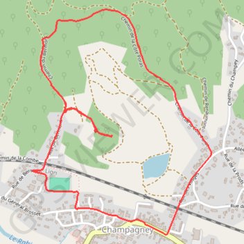 Balade des pré Serroux GPS track, route, trail