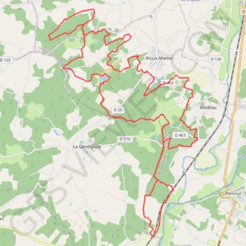 Rioux Martin 36 kms GPS track, route, trail