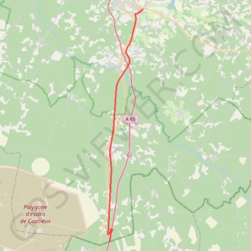 OR-3352428 - Bazas - Le Poteau GPS track, route, trail