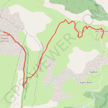 Cime de l'Aspre GPS track, route, trail