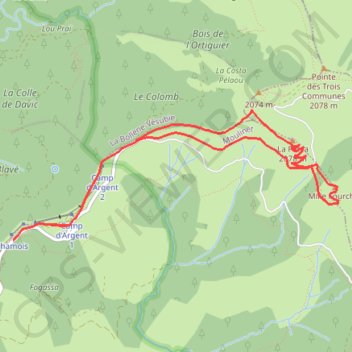 G3b CAMP D'ARGENT - L'AUTHION GPS track, route, trail