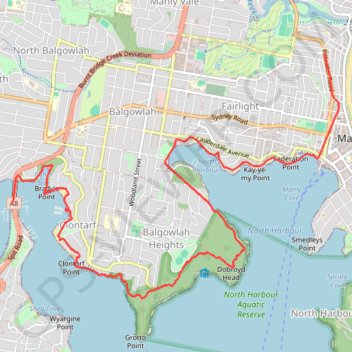 Manly to Spit Bridge Walk GPS track, route, trail