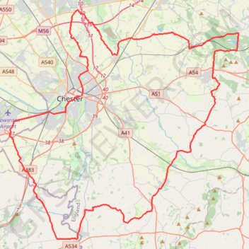 Bike Loop from Chester GPS track, route, trail