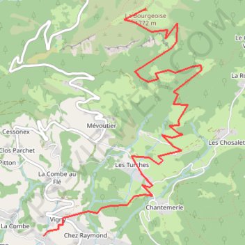 Samoëns, La Bourgeoise par Mouchallaz GPS track, route, trail