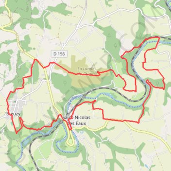 La vallée du Blavet - Le circuit de Bieuzy GPS track, route, trail