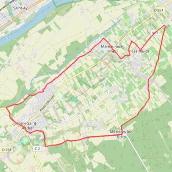 Entre Vignes et Vergers - Cléry-Saint-André GPS track, route, trail
