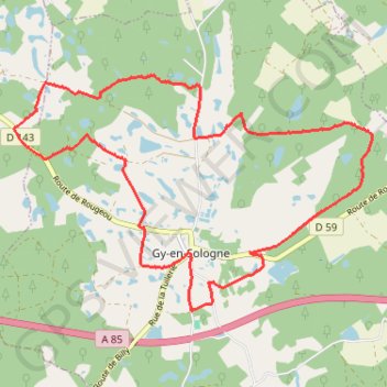Rando Gy en Sologne GPS track, route, trail