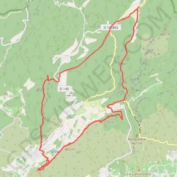 Combe et Falaise de Lioux GPS track, route, trail