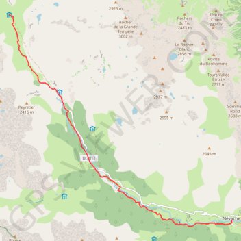 Refuge des Drayères GPS track, route, trail
