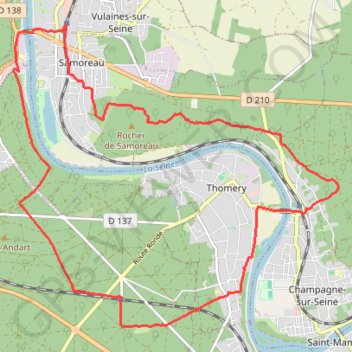 Méandres de la Seine GPS track, route, trail