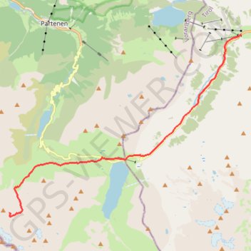Traversée E >> W de la Silvretta - J8 : Saarbrücker Hütte >> Wirl GPS track, route, trail