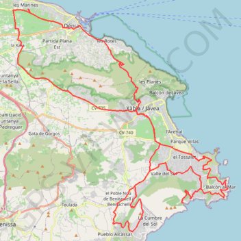 Dénia - Cumbre del sol GPS track, route, trail