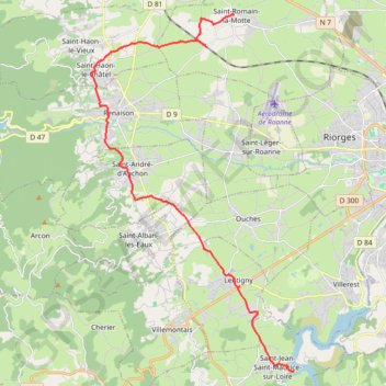Saint-Romain-la-Motte - Saint-Maurice-sur-Loire GPS track, route, trail