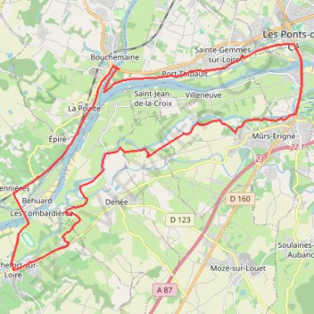 Entre Loire, Louet et Maine GPS track, route, trail