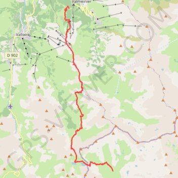 Tour du Mont Thabor, j6, du refuge des Drayères à Valmeinier GPS track, route, trail
