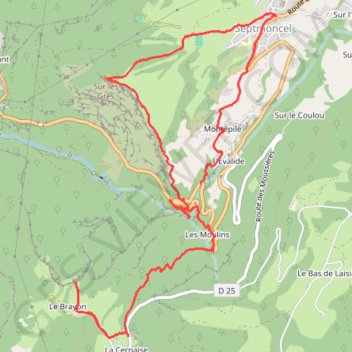 Autour du Chapeau de Gendarme de Septmoncel GPS track, route, trail