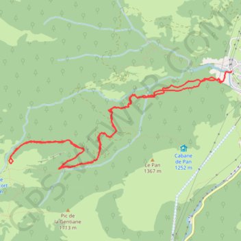 Cabane d'Arrioutort GPS track, route, trail