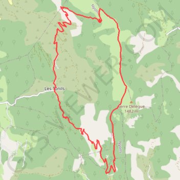 La Montagne de Couspeau GPS track, route, trail