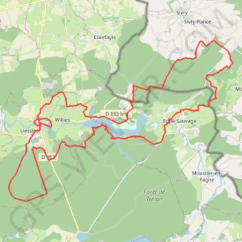 Week-end de randonnée autour du Val Joly - Liessies GPS track, route, trail