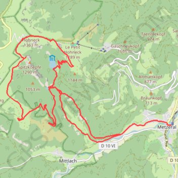 Vallée de La wormsa - Crêtes Vosgiennes GPS track, route, trail