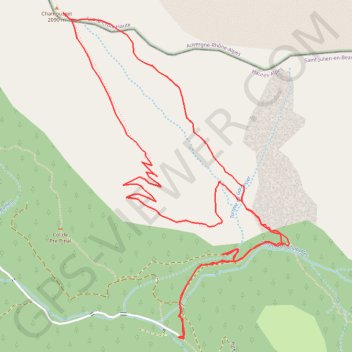 Chamousset par le sentier classique (Dévoluy) GPS track, route, trail