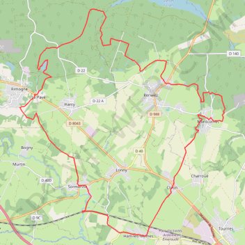 Ham les Moines - Rimogne - Renwez - Cliron GPS track, route, trail