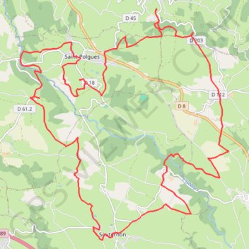 Vallée de l'Isable et exploitations agricoles - Saint-Polgues GPS track, route, trail
