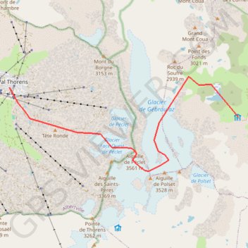 Aiguille de Peclet GPS track, route, trail