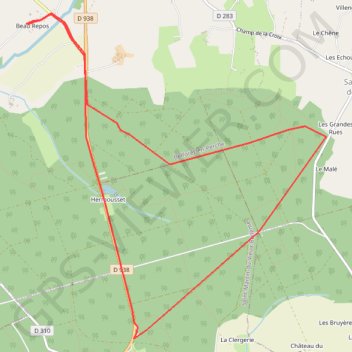 Forêt de Bellême GPS track, route, trail