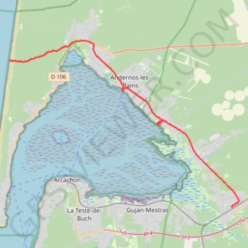 Tour du Bassin d'Arcachon - Jour 1 GPS track, route, trail
