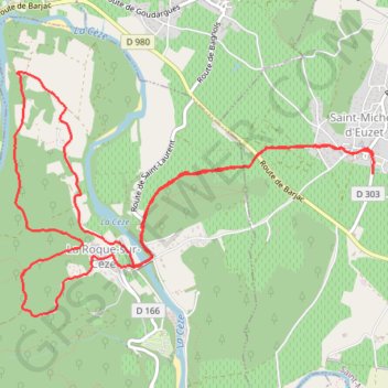 De Saint-Michel-d'Euzet à La Roque-sur-Cèze GPS track, route, trail