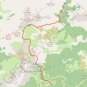 Vergio-Ballone GPS track, route, trail
