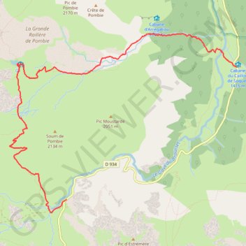 Refuge de Pombie GPS track, route, trail