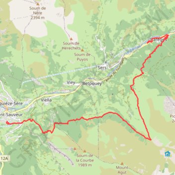 GR10 : 23 - Luz-St-Sauveur > Barèges GPS track, route, trail