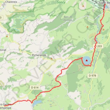 Lacs d'Auvergne J4 GPS track, route, trail