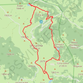 Bjelasica lakes trail GPS track, route, trail