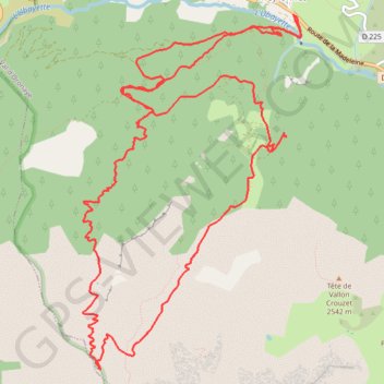 Tête de Cuguret GPS track, route, trail