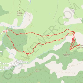 Randonnée du 13/10/2023 à 21:30 GPS track, route, trail