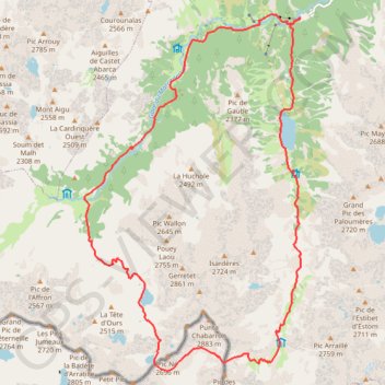 Randonnée vallée marcadau GPS track, route, trail