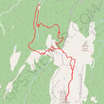 Chartreuse - Grand Som depuis La Ruchère GPS track, route, trail