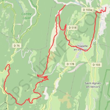 Tour du Vercors jour 2 GPS track, route, trail