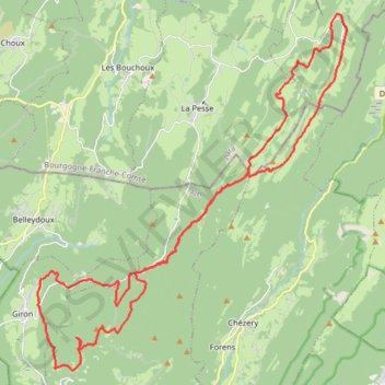 GTJ de Bellecombe à Giron AR GPS track, route, trail