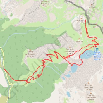 Lac de vens GPS track, route, trail