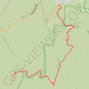 Sitton Peak GPS track, route, trail