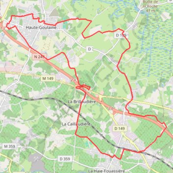 Entre vignes et marais de Goulaine - La Haye-Fouassière GPS track, route, trail
