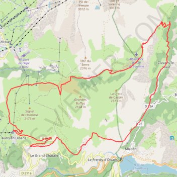 Itinéraire principal GPS track, route, trail