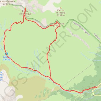 Pics de Ballonque et de Pene Lounque GPS track, route, trail