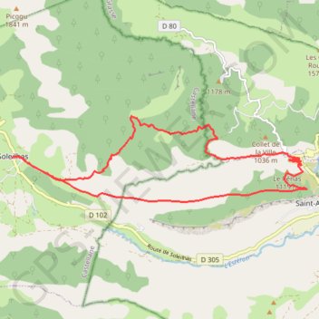 Saint Auban la clue GPS track, route, trail