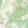 Rochers du Parquet en traversée depuis Richardière GPS track, route, trail