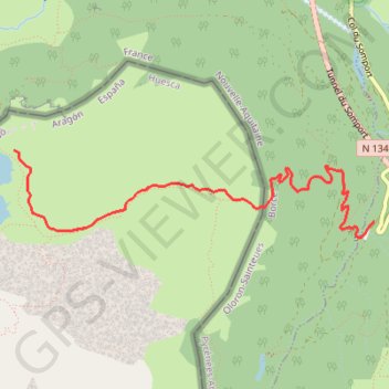 Le lac d'Estaens GPS track, route, trail